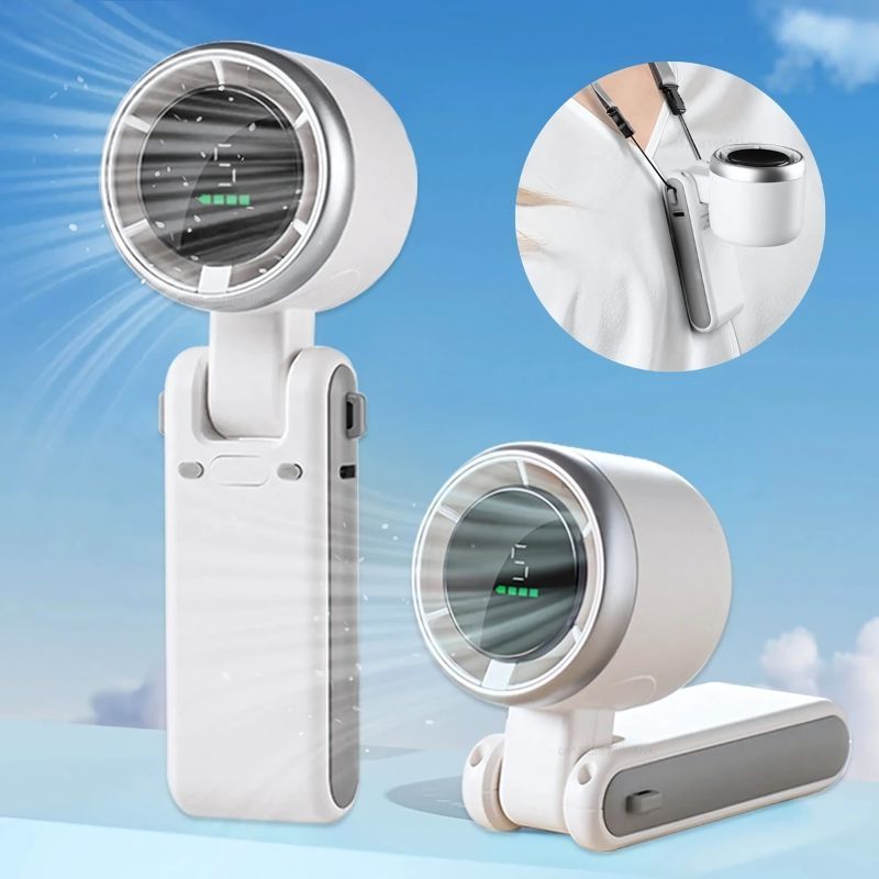 BreezeBuddy™ ventilator van Inicala.nl – compact, stijlvol en krachtig. Ideaal voor om de nek of op tafel. Frisse wind, waar je ook gaat.