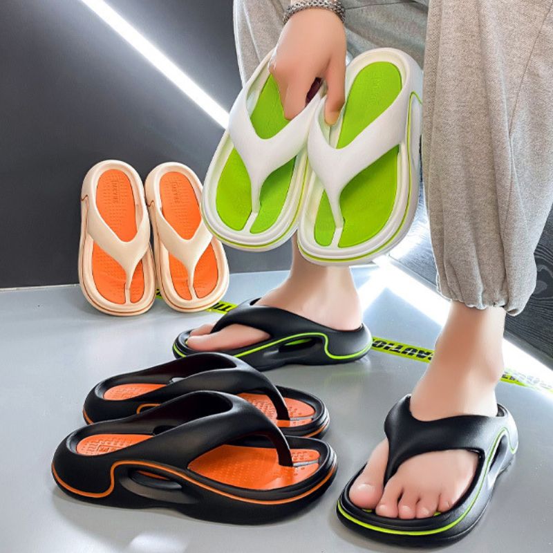 CloudRift™ – Ergonomische Slippers van Inicala.nl in frisse kleurencombi’s zoals limoengroen en oranje, met dikke zool voor ultiem comfort. Ideaal voor binnenshuis of casual buitengebruik.