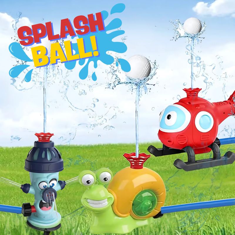 De SplashBall™ watersproeiers in de vorm van een brandkraan, slak en helikopter creëren een spetterend avontuur voor kinderen in de tuin. Perfect voor actieve zomerse speelplezier. Verkrijgbaar op Inicala.nl.