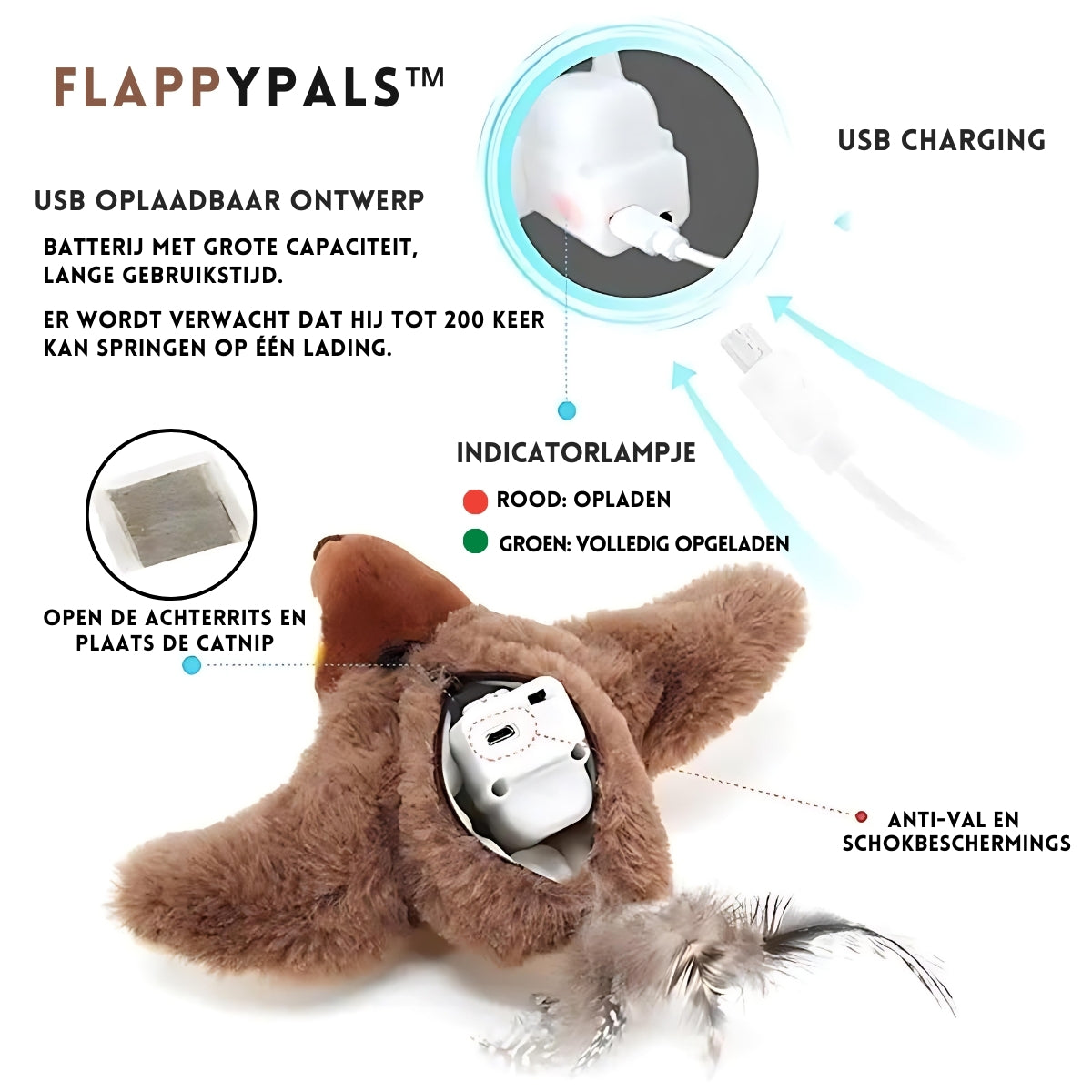 FlappyPals™ | Speel, Fladder, Plezier voor je Poes!