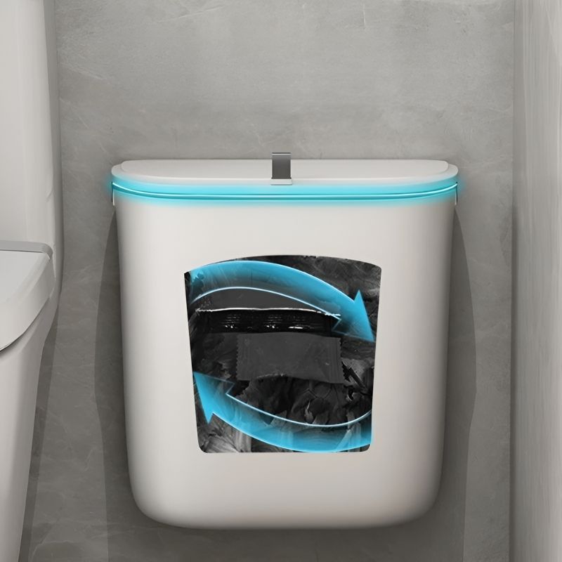 De HydroBin™ wandafvalbak grootschalige stijl en functionaliteit. Met een geurblokkerend deksel en compact ontwerp past hij perfect in badkamers van keukens, terwijl hij een frisse en georganiseerde omgeving heeft.