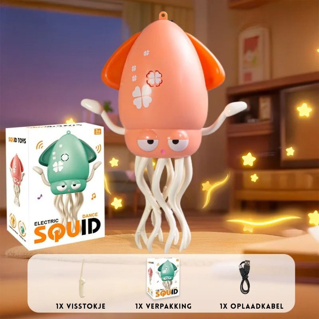 OctoBeat™ – Interactief Octopus voor Motorische Ontwikkeling van Inicala.nl. Inclusief visspelstokje, USB-oplaadkabel en vrolijke verpakking. Stimuleert actief spelen, leren en zintuigen bij kinderen.