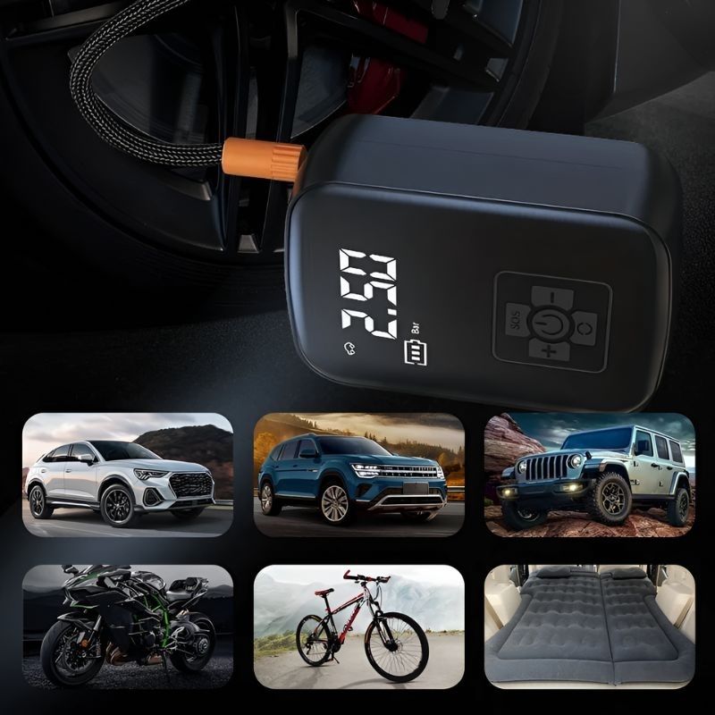 Een krachtige AirPump™ met een digitaal display (2,50 bar), geschikt voor het oppompen van auto- en motorbanden, fietsen en luchtbedden. Perfect voor veelzijdig gebruik onderweg.
