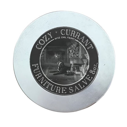 Een blik EcoSage Furniture Salve van 8 oz, ideaal voor het herstellen en beschermen van houten en leren meubels. Een duurzame oplossing voor het onderhoud van je interieur.