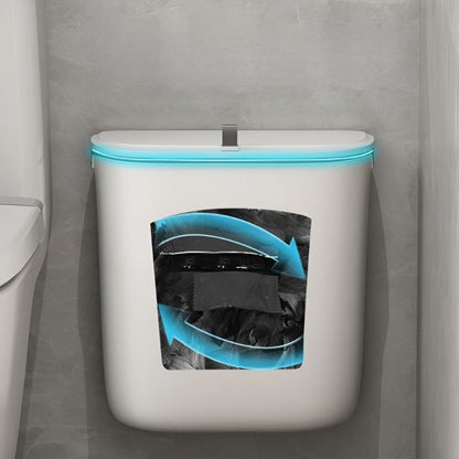 De HydroBin™ wandafvalbak grootschalige stijl en functionaliteit. Met een geurblokkerend deksel en compact ontwerp past hij perfect in badkamers van keukens, terwijl hij een frisse en georganiseerde omgeving heeft.