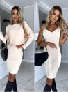 Kitana™ Femme Luxe Set in crème – een verfijnde, veelzijdige outfit die je als elegante jurk of stijlvolle tweedelige set kunt dragen. Nu op Inicala.nl.