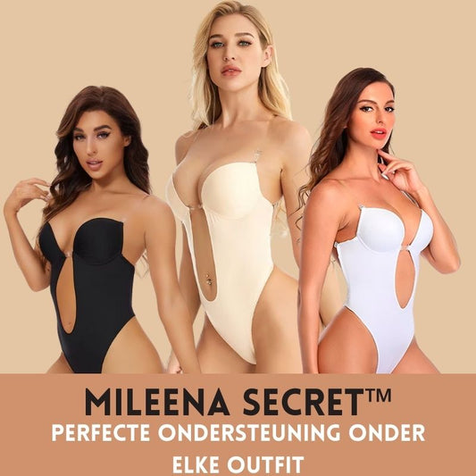 Mileena Secret™ van Inicala.nl – shapewear body voor perfecte ondersteuning en een glad silhouet onder elke outfit, verkrijgbaar in zwart, beige en wit. Jouw geheim voor een zelfverzekerde look.